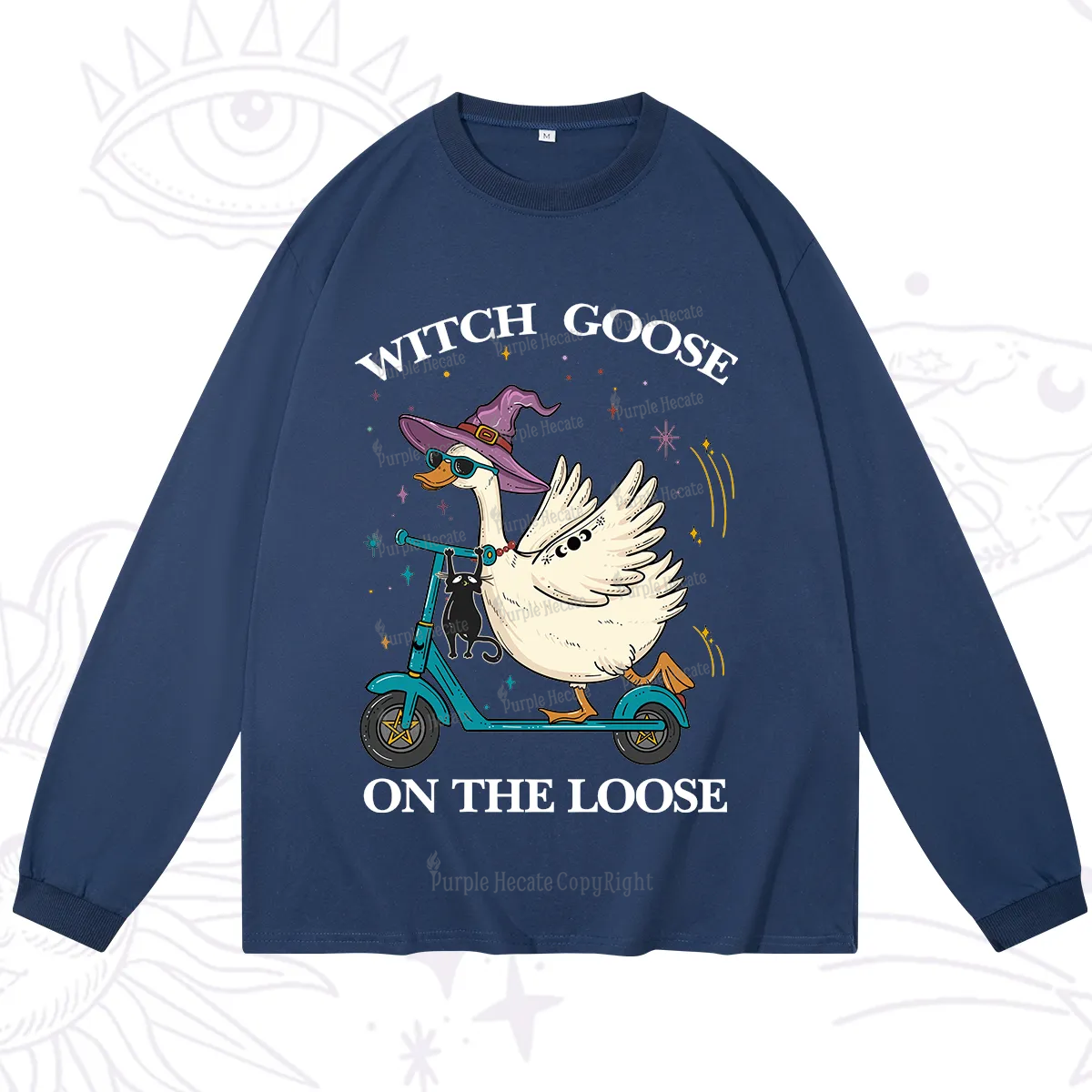 Purplehecate Witch Goose On The Loose Long Sleeve T-Shirt