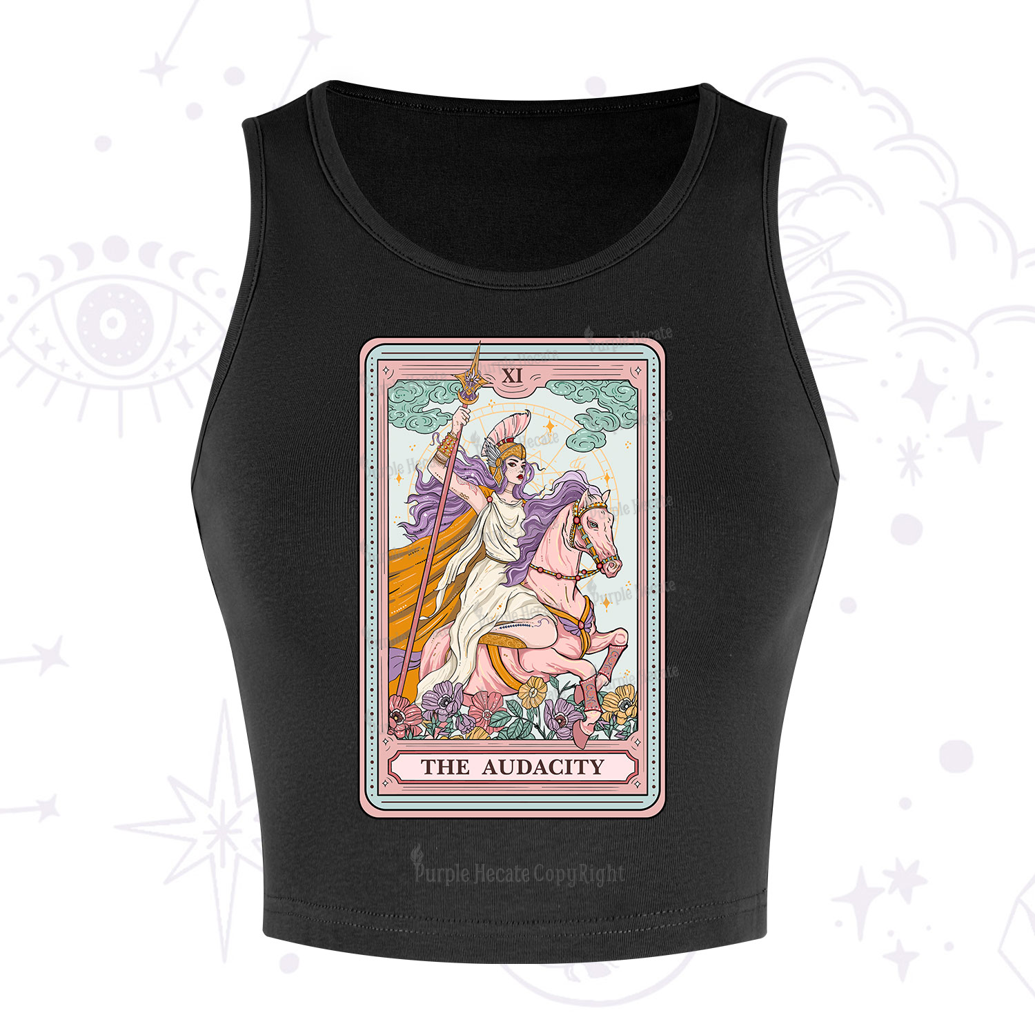 Purplehecate The Audacity Tarot Card Crop Tank