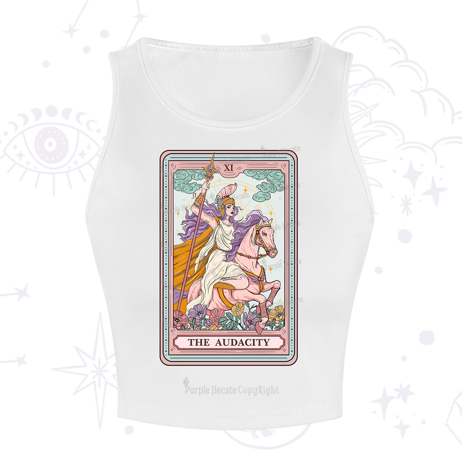 Purplehecate The Audacity Tarot Card Crop Tank