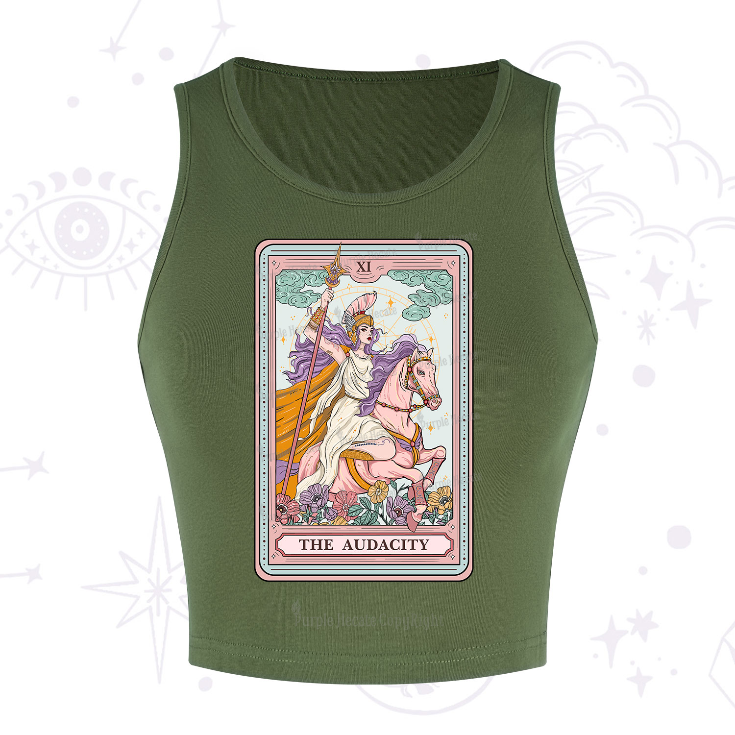 Purplehecate The Audacity Tarot Card Crop Tank