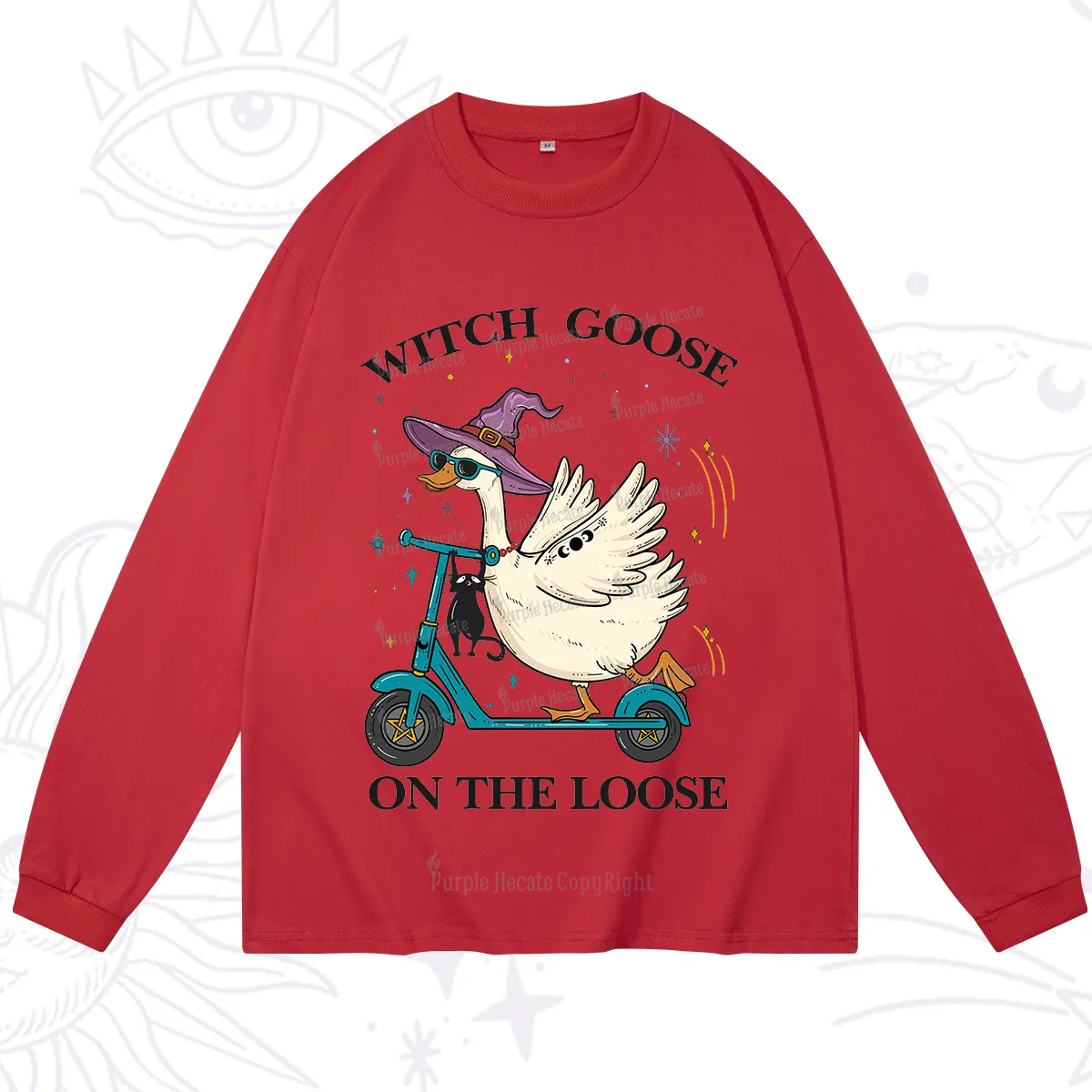 Purplehecate Witch Goose On The Loose Long Sleeve T-Shirt