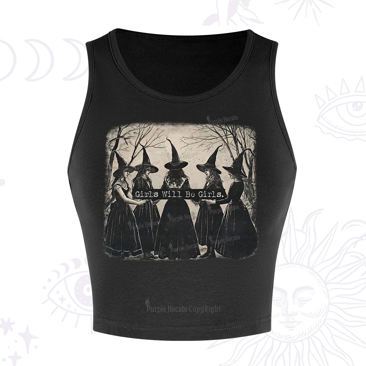 Purplehecate Girls Will Be Girls Witch Crop Tank
