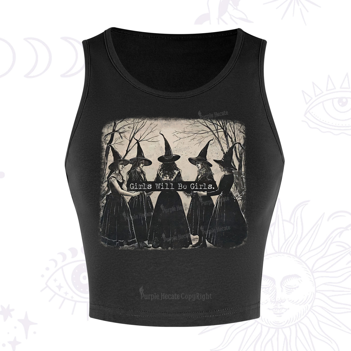 Purplehecate Girls Will Be Girls Witch Crop Tank