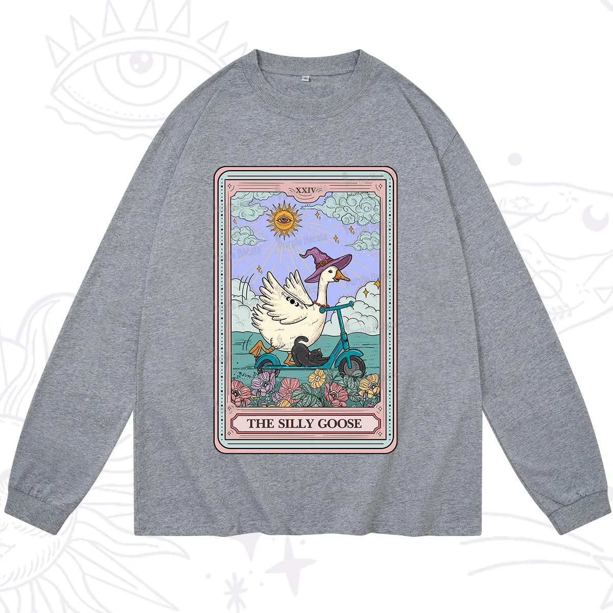 Purplehecate The Silly Goose Tarot Card Long Sleeve T-Shirt