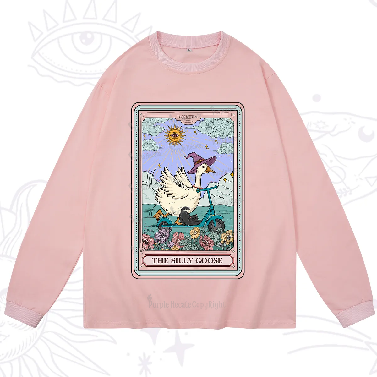 Purplehecate The Silly Goose Tarot Card Long Sleeve T-Shirt