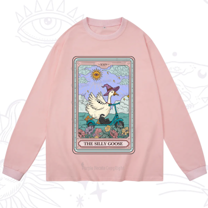 Purplehecate The Silly Goose Tarot Card Long Sleeve T-Shirt