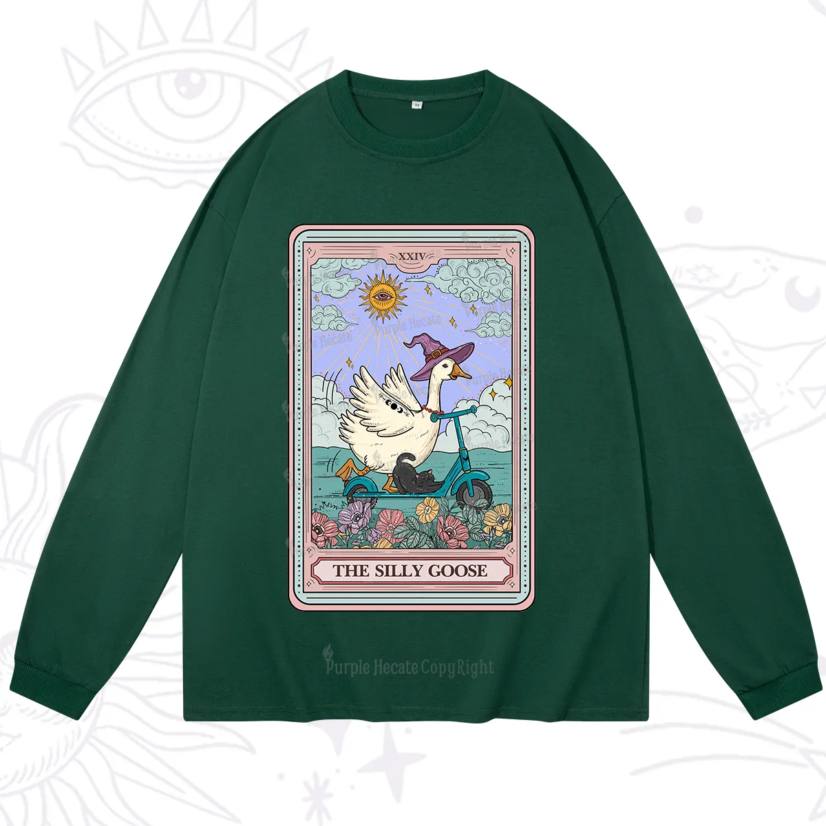 Purplehecate The Silly Goose Tarot Card Long Sleeve T-Shirt