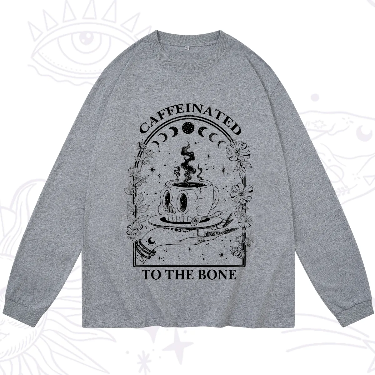 Purplehecate Caffeinated To The Bone Long Sleeve T-Shirt