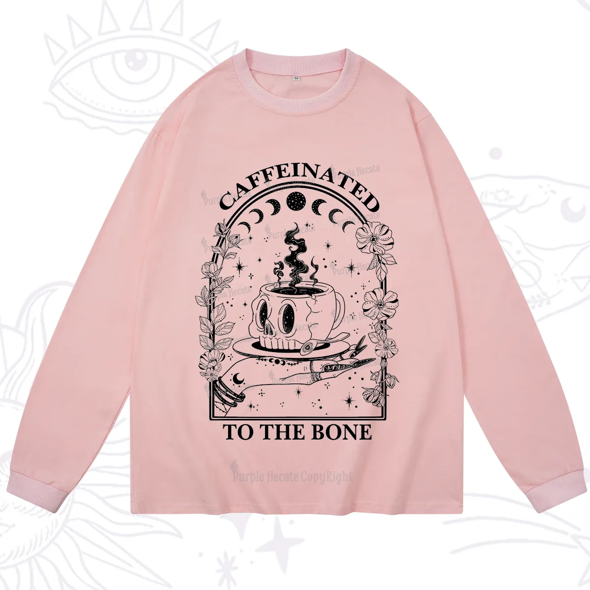 Purplehecate Caffeinated To The Bone Long Sleeve T-Shirt
