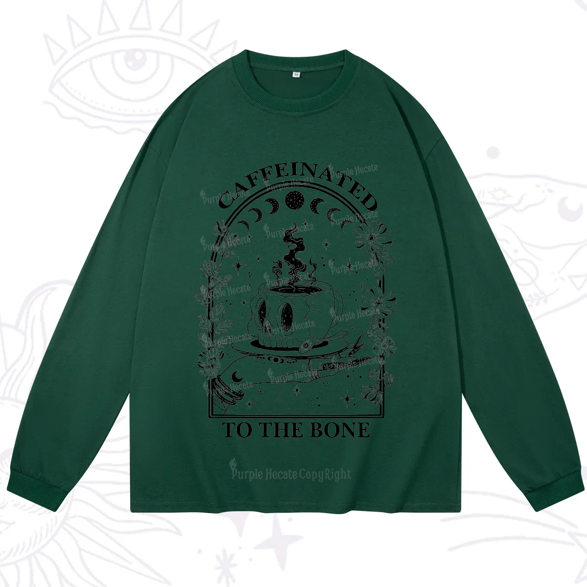 Purplehecate Caffeinated To The Bone Long Sleeve T-Shirt