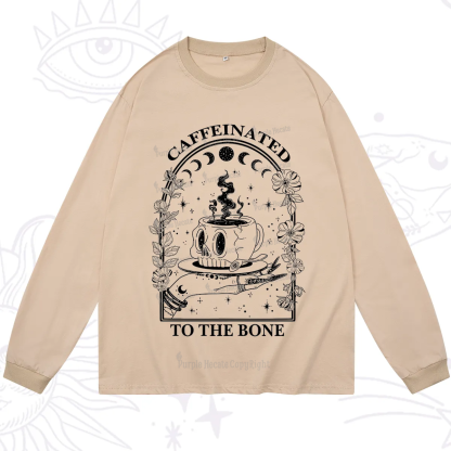 Purplehecate Caffeinated To The Bone Long Sleeve T-Shirt