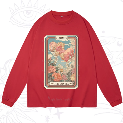 Purplehecate The Lovers Undying Heart Tarot Long Sleeve T-Shirt