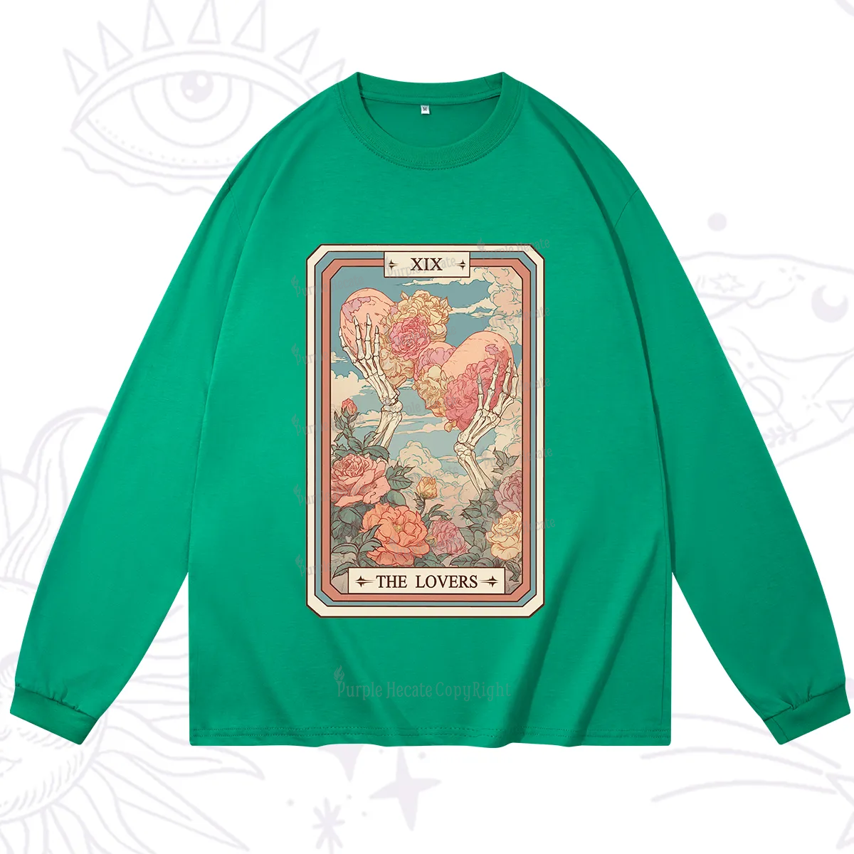 Purplehecate The Lovers Undying Heart Tarot Long Sleeve T-Shirt