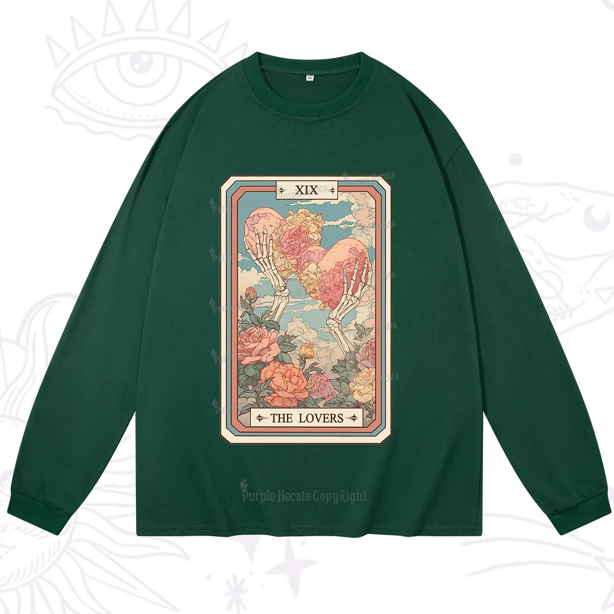 Purplehecate The Lovers Undying Heart Tarot Long Sleeve T-Shirt