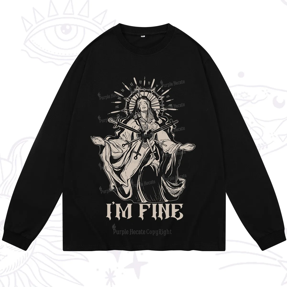 Purplehecate I'm Fine Long Sleeve T-Shirt