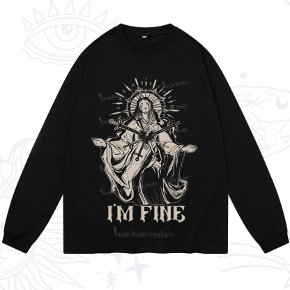 Purplehecate I'm Fine Long Sleeve T-Shirt