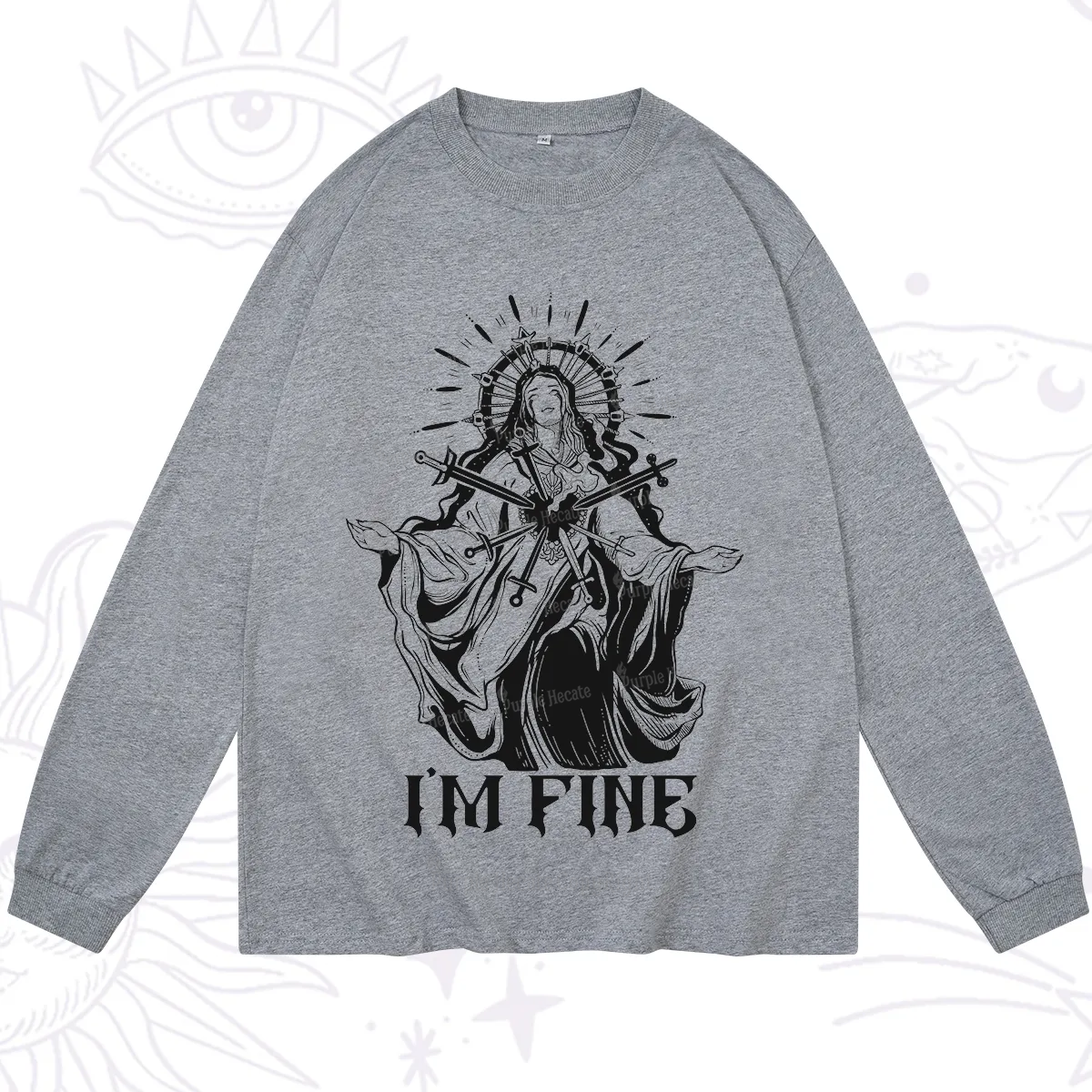 Purplehecate I'm Fine Long Sleeve T-Shirt