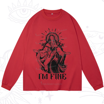 Purplehecate I'm Fine Long Sleeve T-Shirt