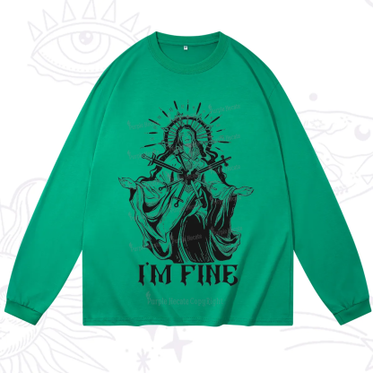 Purplehecate I'm Fine Long Sleeve T-Shirt