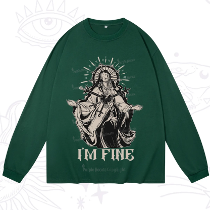 Purplehecate I'm Fine Long Sleeve T-Shirt