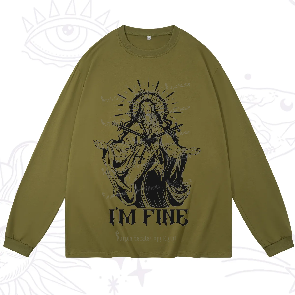 Purplehecate I'm Fine Long Sleeve T-Shirt