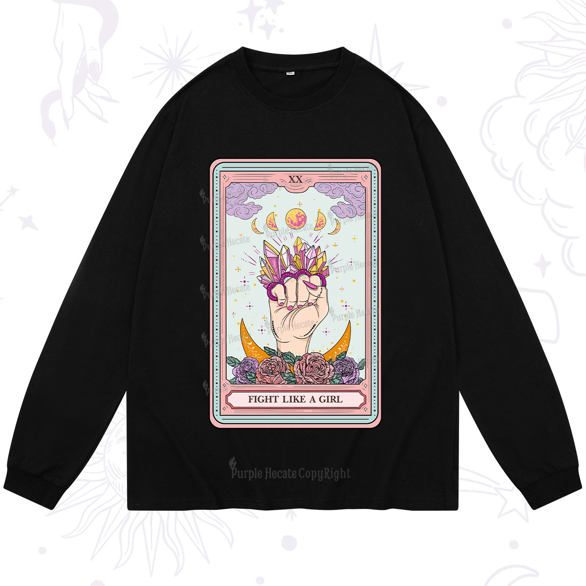 Purplehecate The Fight Like A Girl Tarot Long Sleeve T-Shirt
