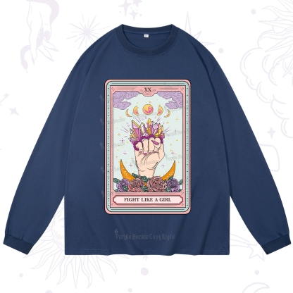 Purplehecate The Fight Like A Girl Tarot Long Sleeve T-Shirt