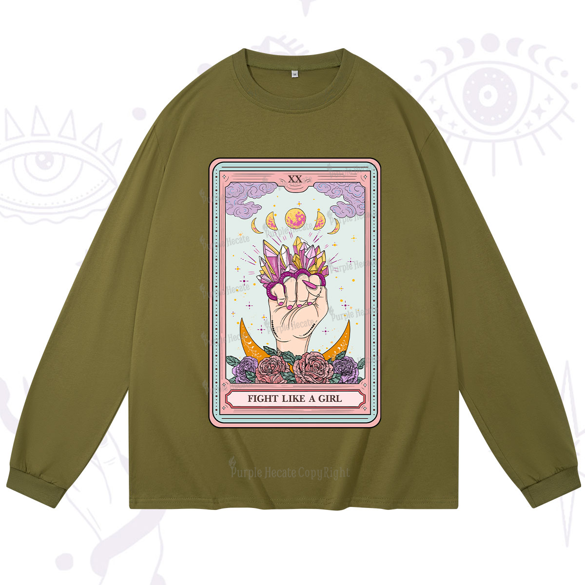Purplehecate The Fight Like A Girl Tarot Long Sleeve T-Shirt