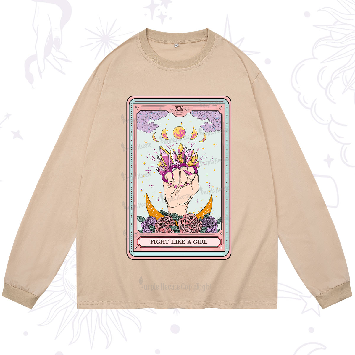 Purplehecate The Fight Like A Girl Tarot Long Sleeve T-Shirt