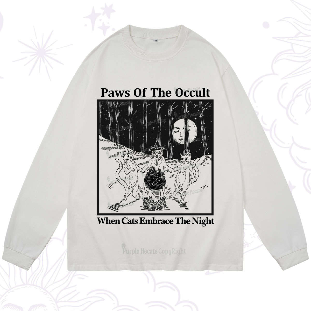Purplehecate Witchy Cats Long Sleeve T-Shirt