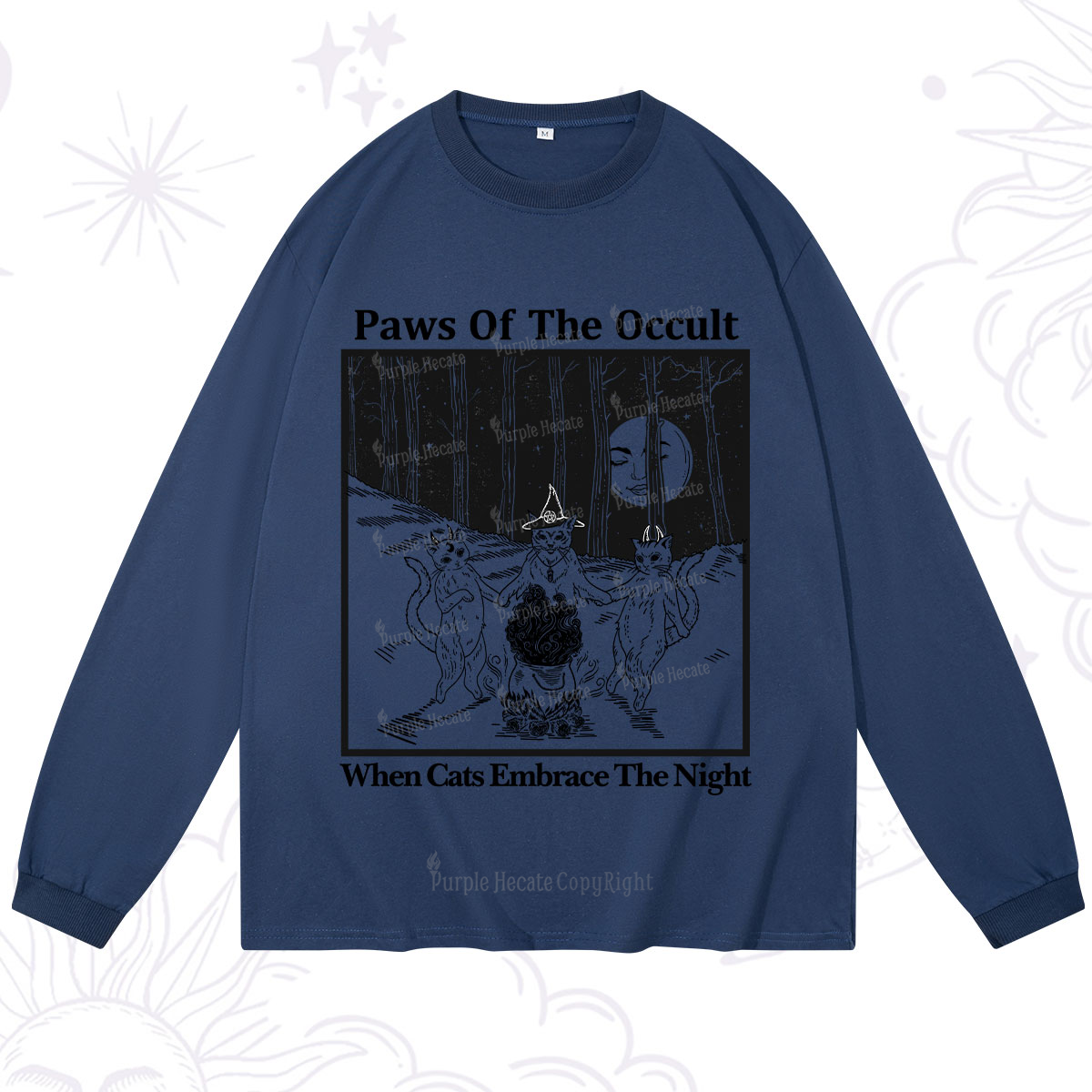 Purplehecate Witchy Cats Long Sleeve T-Shirt