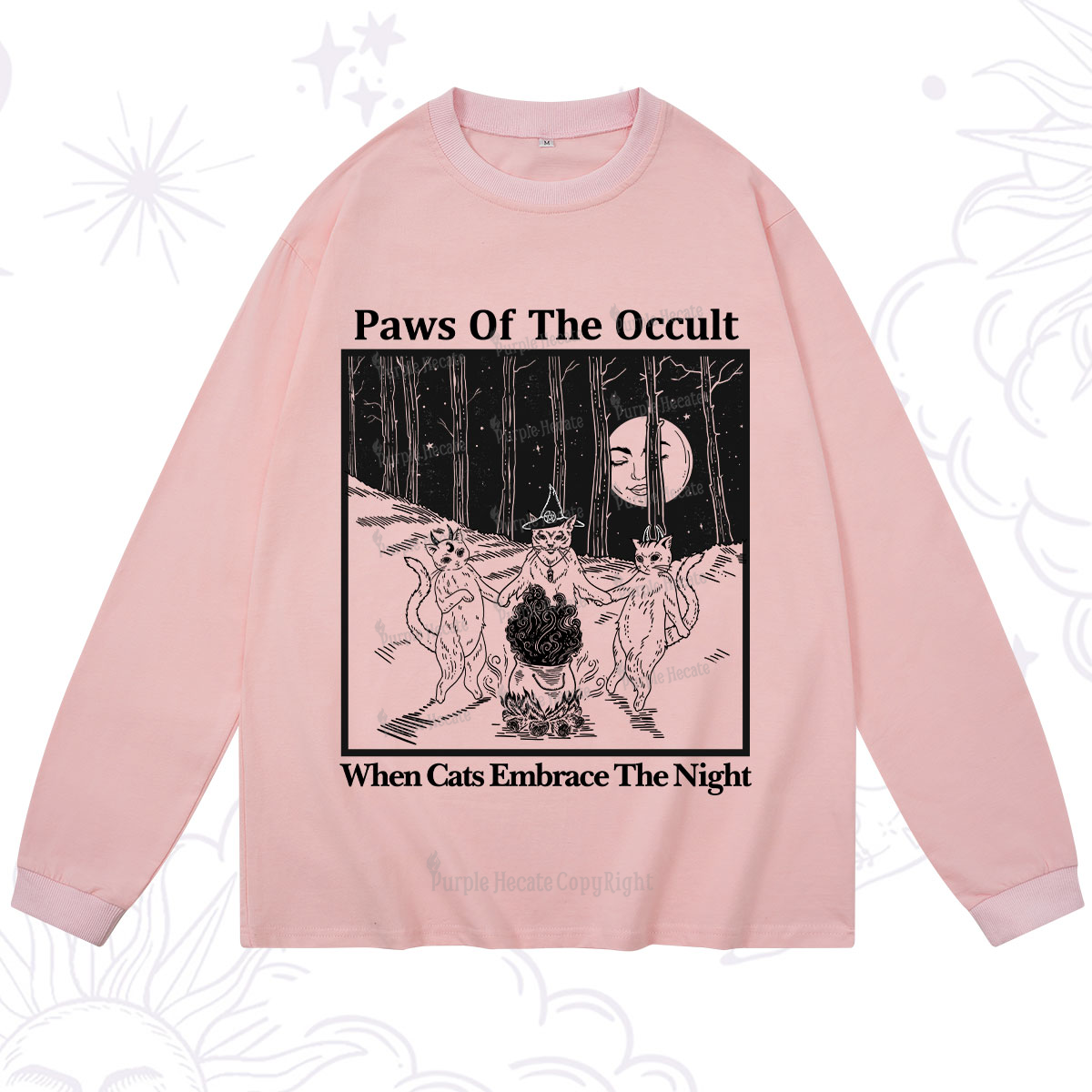 Purplehecate Witchy Cats Long Sleeve T-Shirt