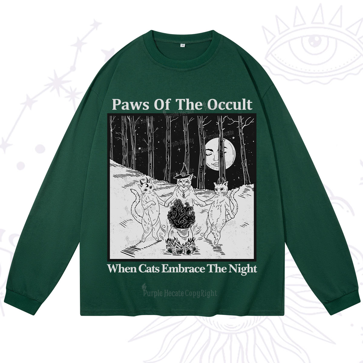 Purplehecate Witchy Cats Long Sleeve T-Shirt