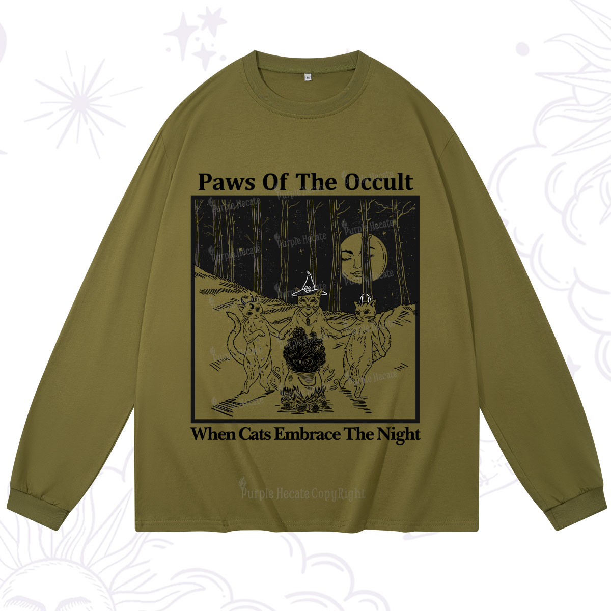 Purplehecate Witchy Cats Long Sleeve T-Shirt