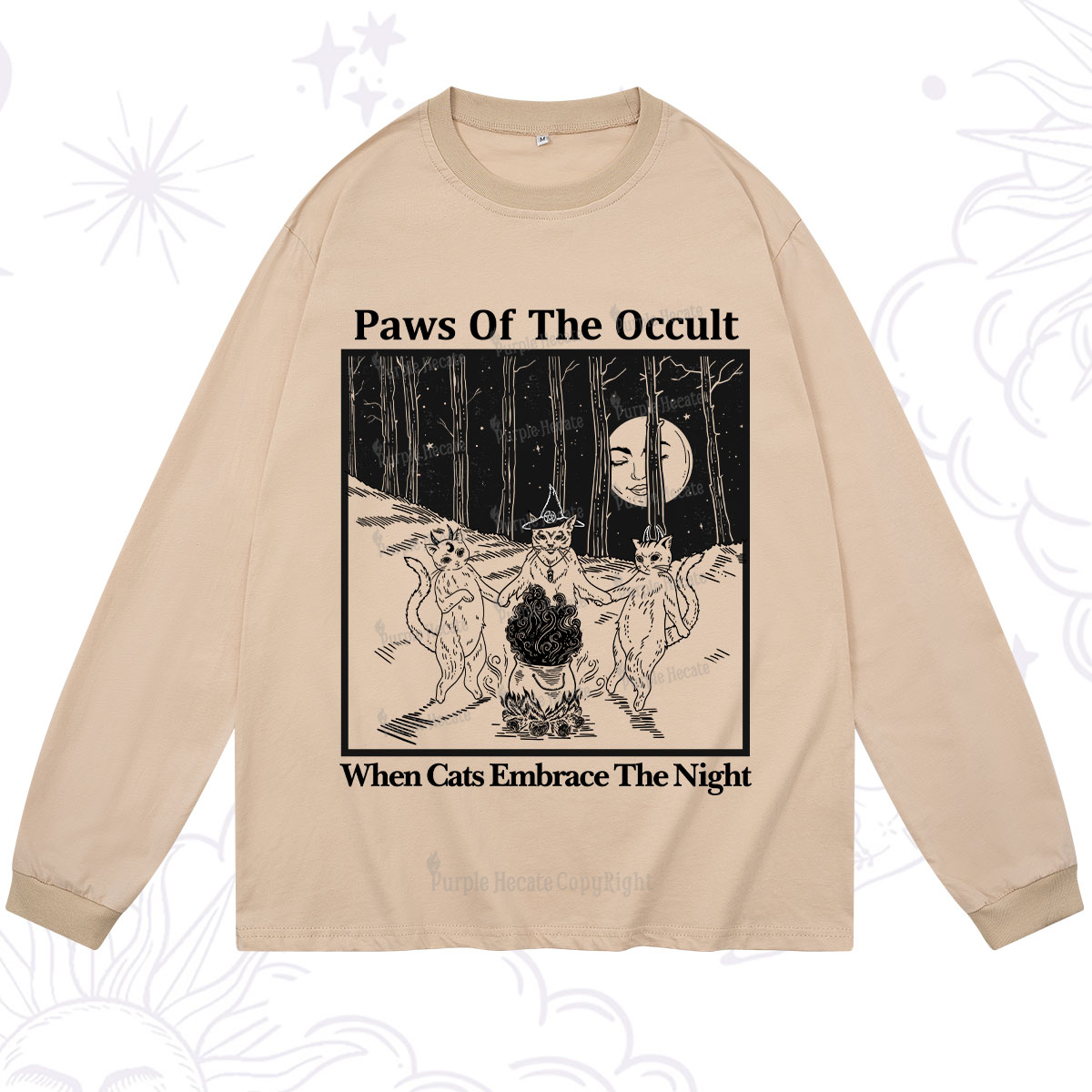 Purplehecate Witchy Cats Long Sleeve T-Shirt