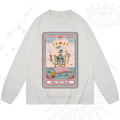 Purplehecate The Vet Tech Tarot Card Long Sleeve T-Shirt