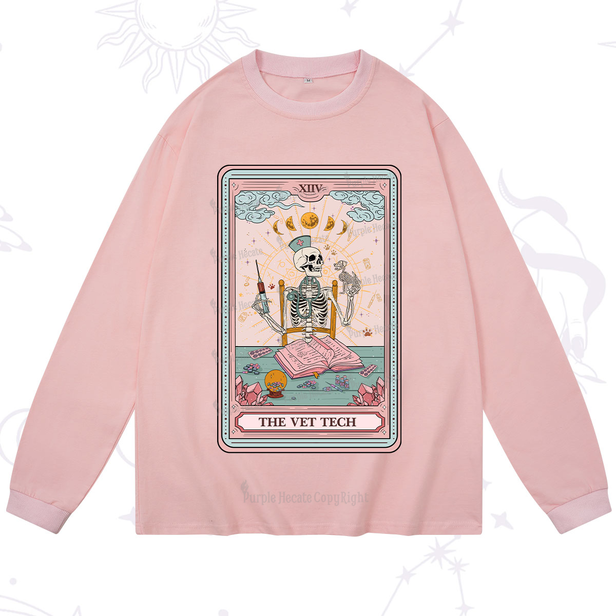 Purplehecate The Vet Tech Tarot Card Long Sleeve T-Shirt