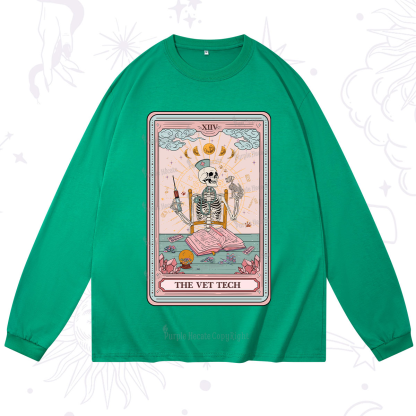 Purplehecate The Vet Tech Tarot Card Long Sleeve T-Shirt