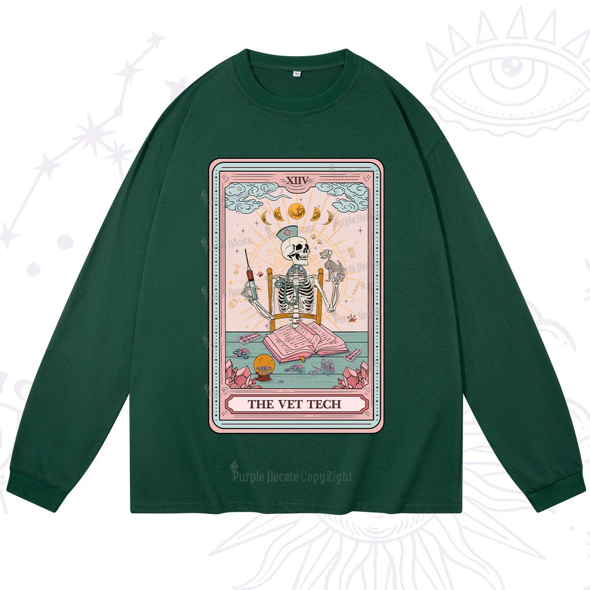 Purplehecate The Vet Tech Tarot Card Long Sleeve T-Shirt