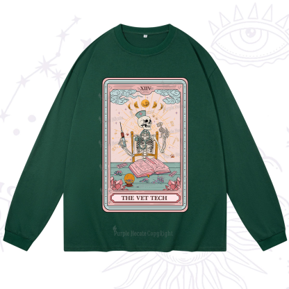Purplehecate The Vet Tech Tarot Card Long Sleeve T-Shirt