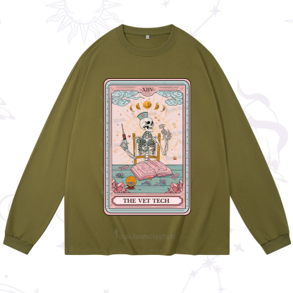 Purplehecate The Vet Tech Tarot Card Long Sleeve T-Shirt