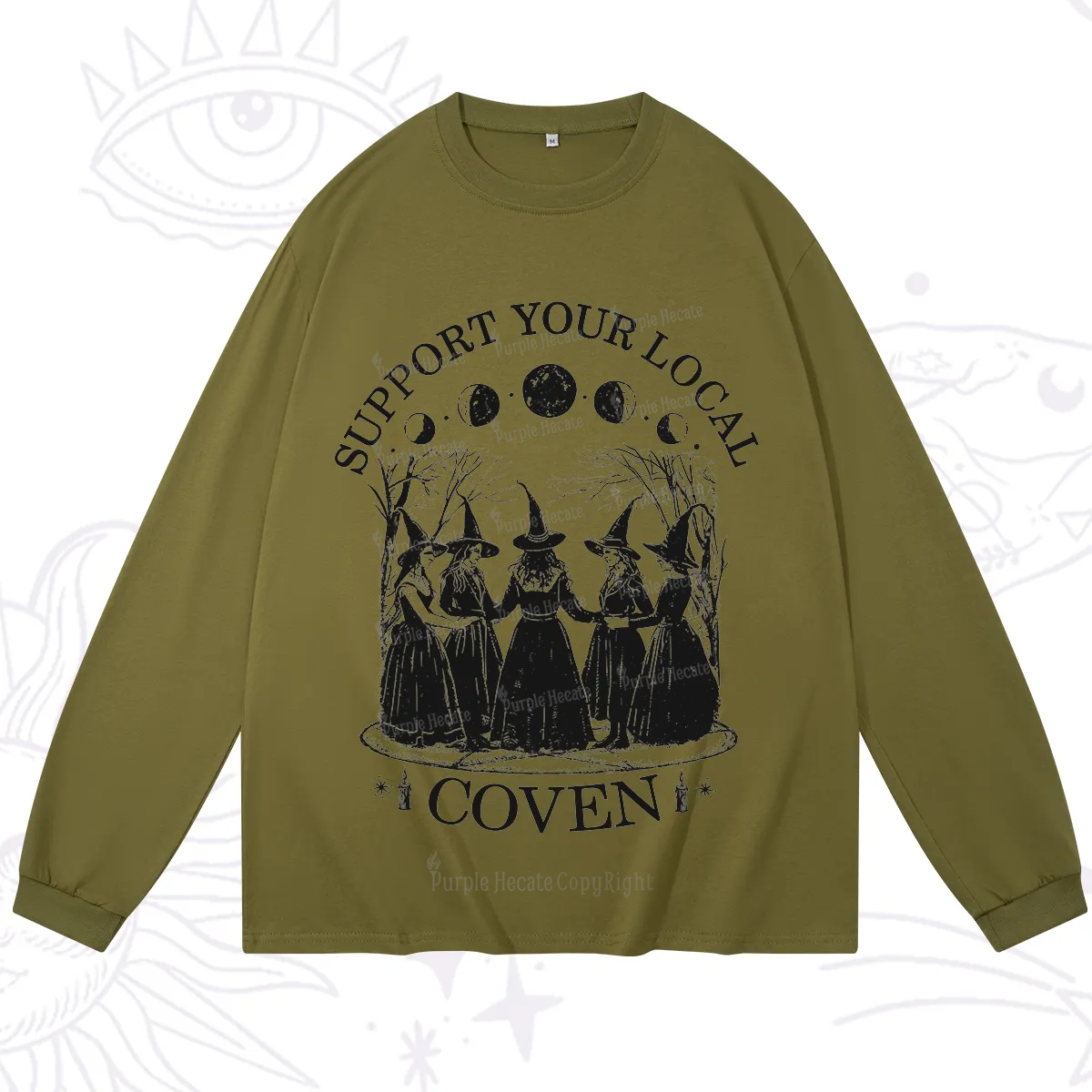 Purplehecate Support Your Local Coven Long Sleeve T-Shirt