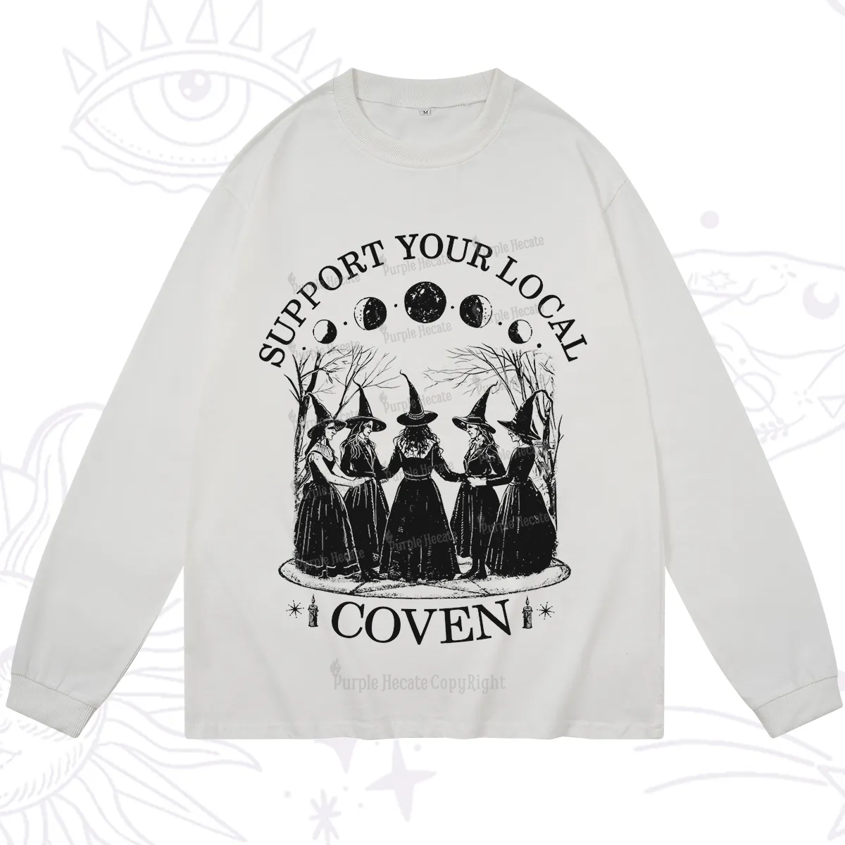 Purplehecate Support Your Local Coven Long Sleeve T-Shirt