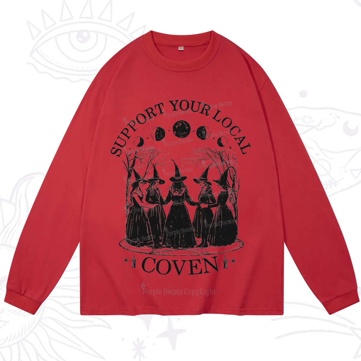 Purplehecate Support Your Local Coven Long Sleeve T-Shirt