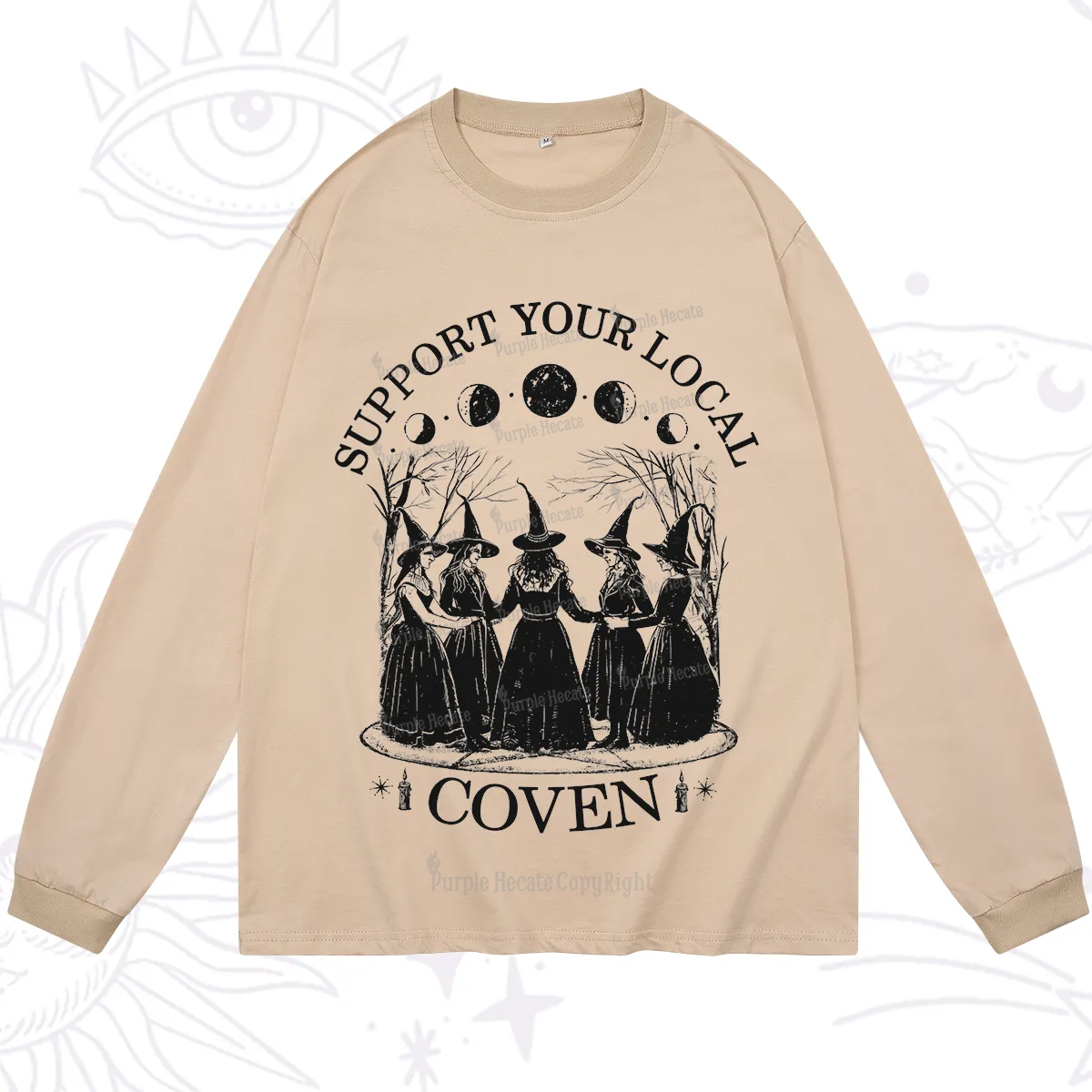 Purplehecate Support Your Local Coven Long Sleeve T-Shirt