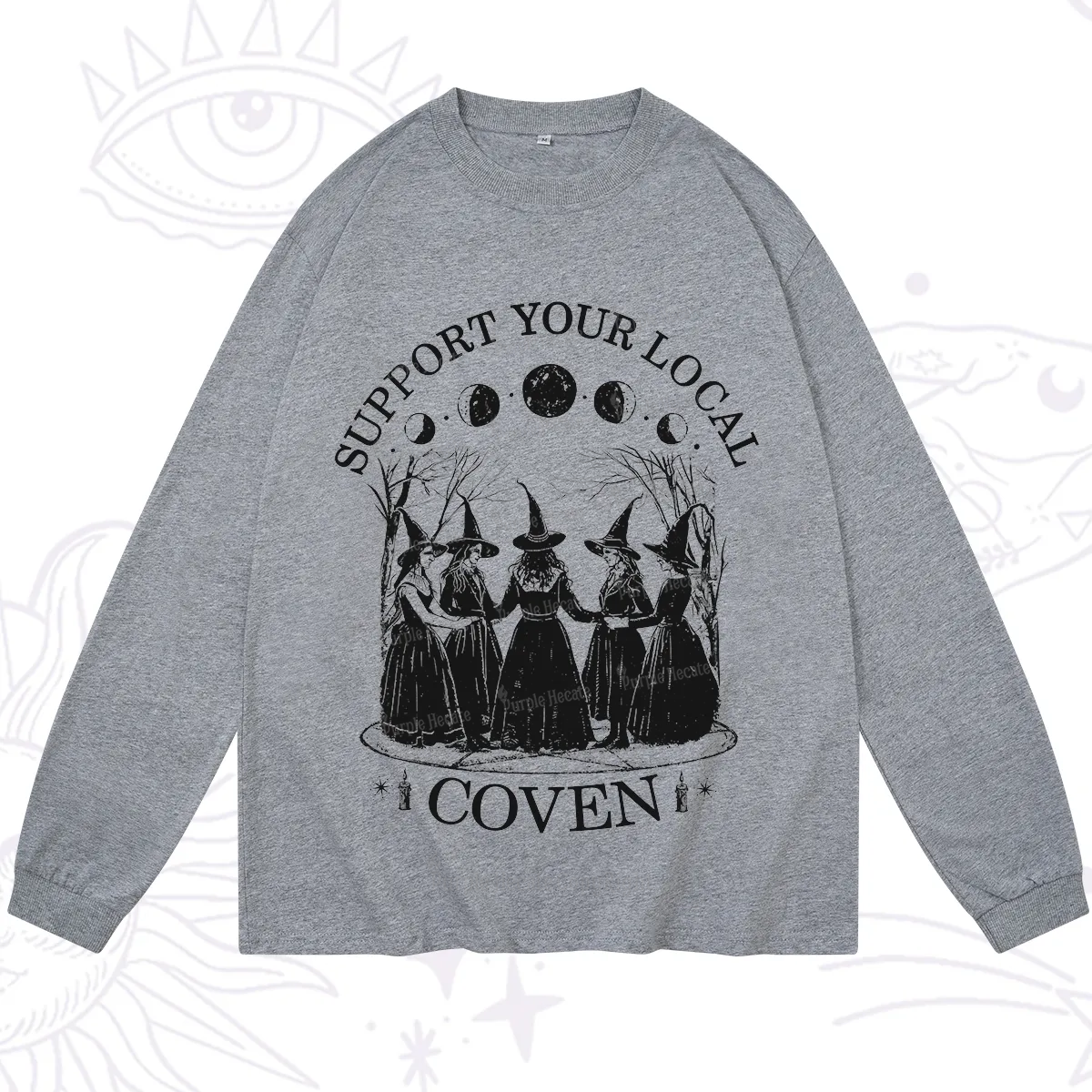 Purplehecate Support Your Local Coven Long Sleeve T-Shirt