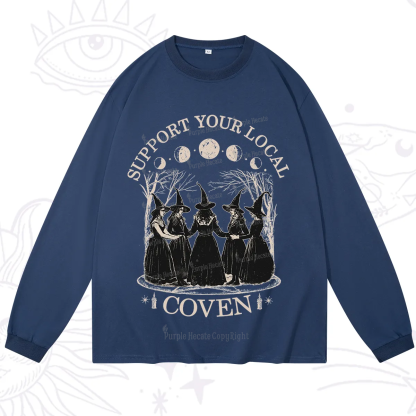 Purplehecate Support Your Local Coven Long Sleeve T-Shirt