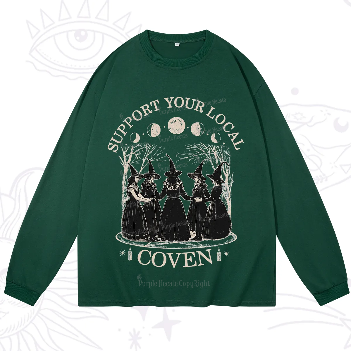 Purplehecate Support Your Local Coven Long Sleeve T-Shirt