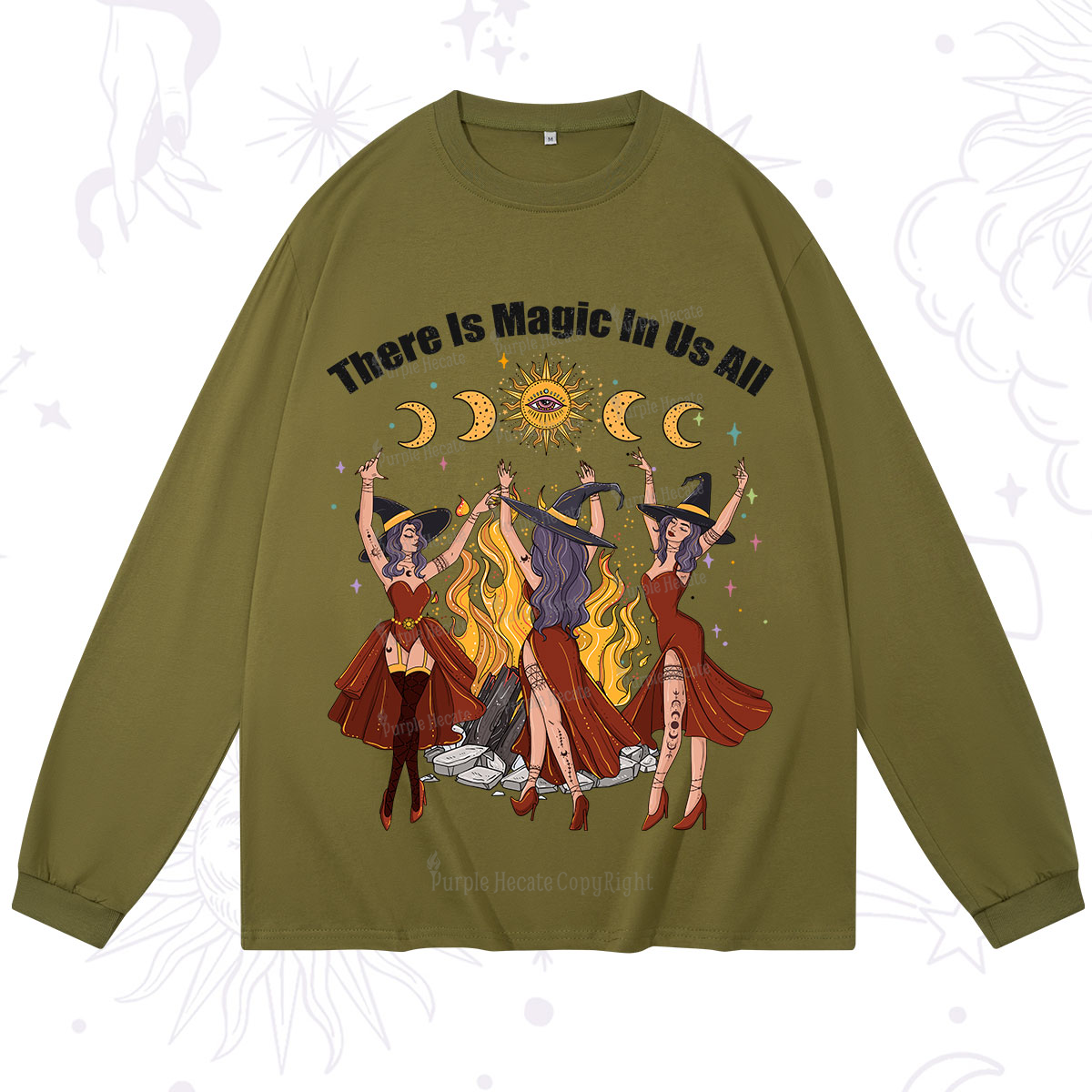 Purplehecate There Is Magic In Us All Long Sleeve T-Shirt