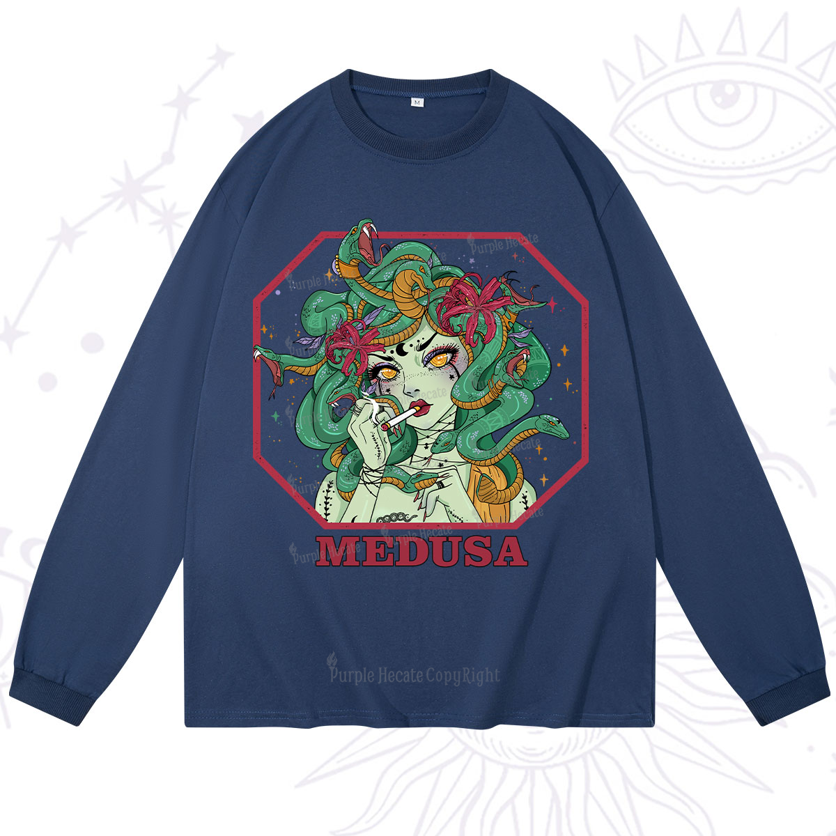 Purplehecate The Greek Goddess Medusa Long Sleeve T-Shirt